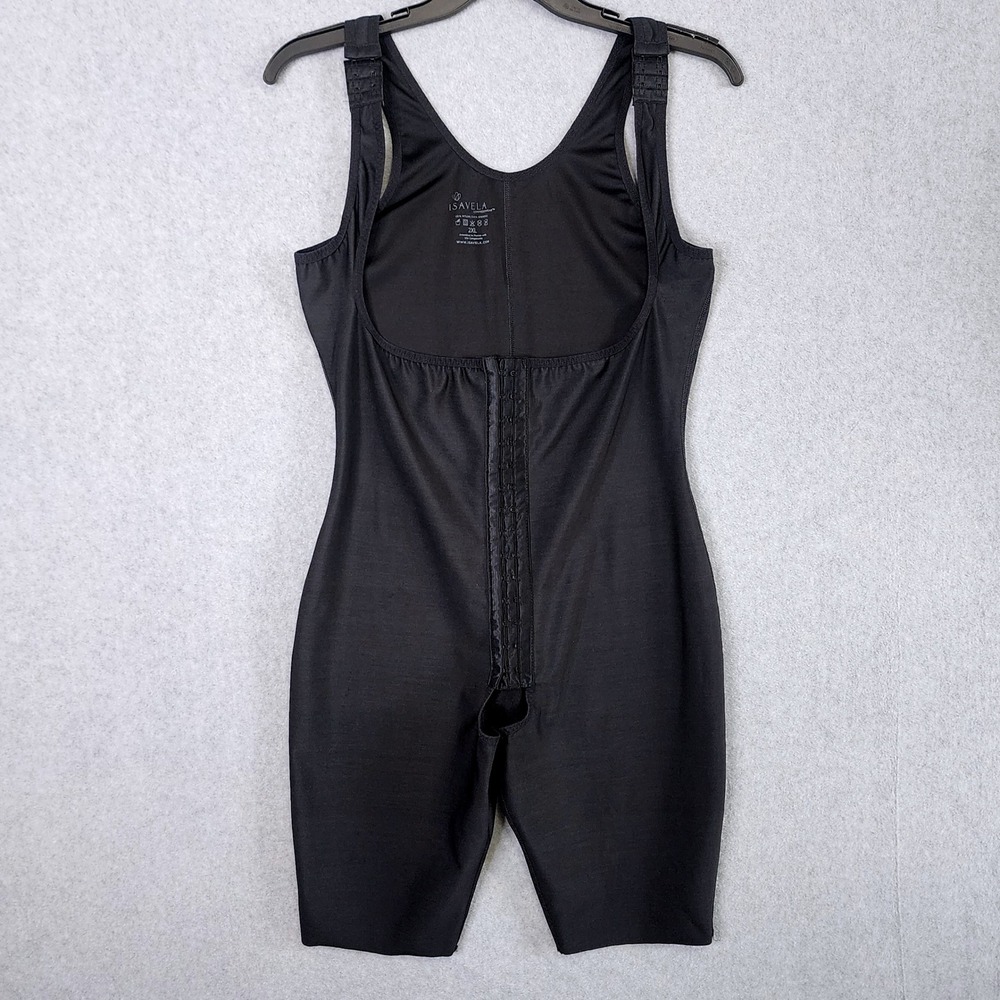 Isavela Shapewear Bodysuit Women 2XL Black Compression Post-Surgical Faja BS04